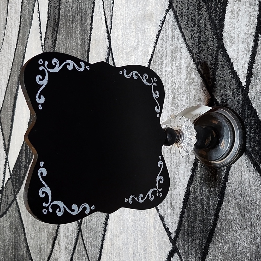 DECORATIVE WOODEN CHALKBOARD SIGN TABLE PIECE MESSAGE
